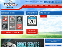 Tablet Screenshot of bellsauto.com